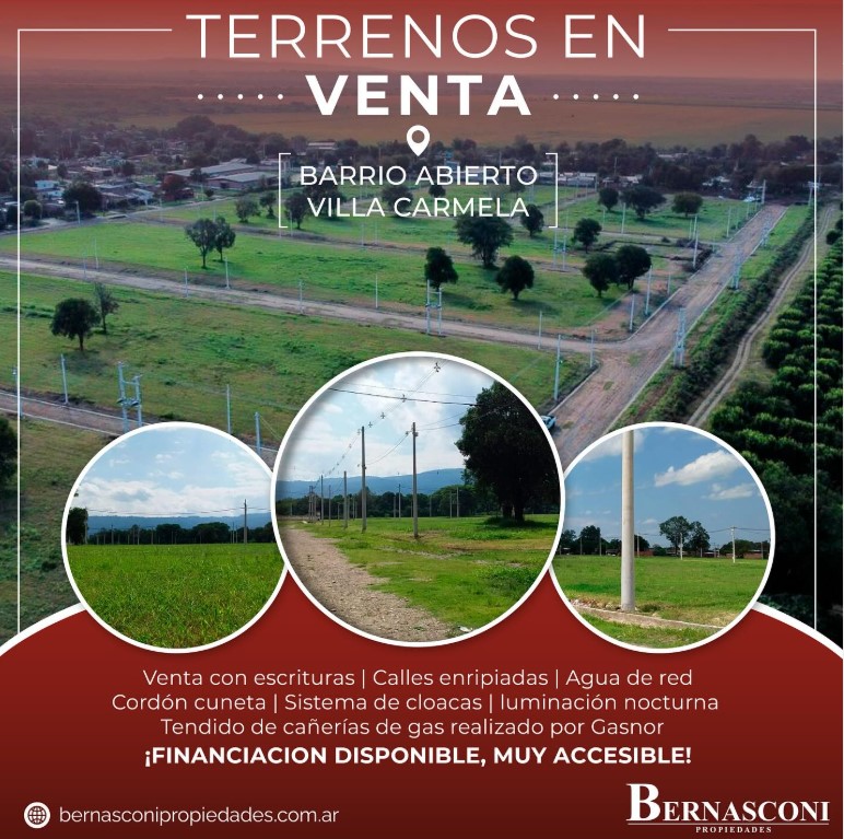 Terrenos - Barrio La Toma  -  Villa Carmela